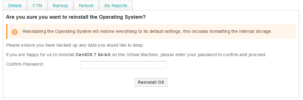 confirm reinstall