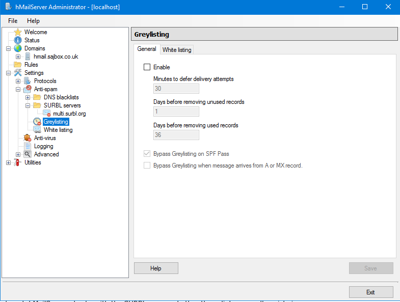hmail anti-spam greylisting