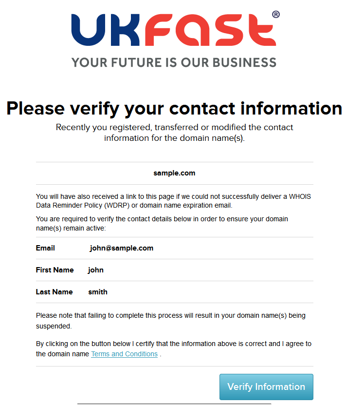 validation page
