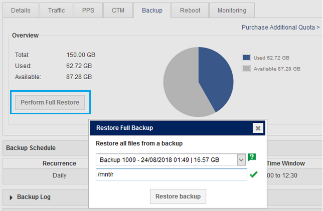 full restore