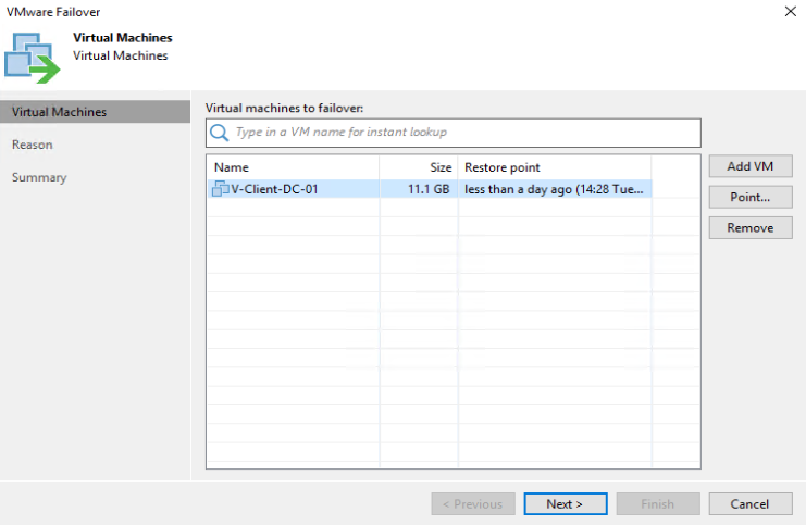 partial failover now