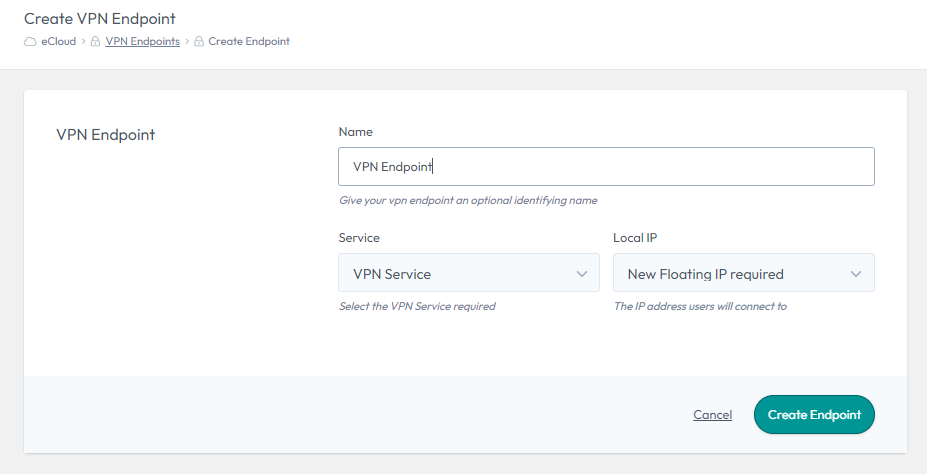 vpn endpoint